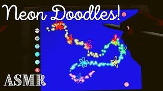 ASMR | Ipad Doodle Art! Lovely Neon Drawing App Relaxation! Whispered