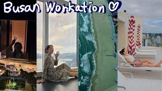 Busan Vlog  Beach Day in Haeundae, Food, and Workation | Korea Travel Vlog | 서울기업 워케이션 to 부산 송정