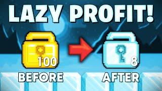 LAZY PROFIT method in 2022! How to GET RICH FAST in Growtopia! (INSANE PROFIT)