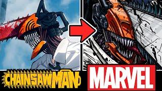 MARVEL ARTIST draws CHAINSAW MAN as a MARVEL COMICS COVER!!!