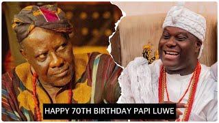 OONI OF IFE CELEBRATES VETERAN ACTOR SUNDAY OMOBOLANLE (PAPI LUWE) IN HIS PALACE AS HE CLOCKS 70TH