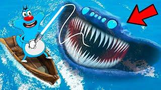 Roblox Oggy Cought El Gran Maja In Go Fishing With Jack