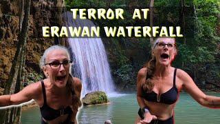 Terror at Erawan Waterfalls | What Our Day Trip to Erawan Waterfalls Was Like