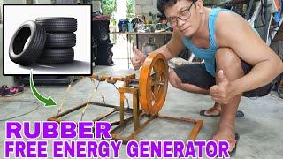 RUBBER ENGINE FREE ENERGY GENERATOR || 100% PERFECT NA