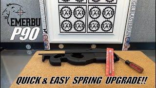 Quick & Easy Spring Upgrade! EMERBU TOYS P90 Gel Ball Blaster (TOY!) - M95 Spring Upgrade