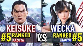 T8  KEISUKE (#5 Ranked Kazuya) vs WECKA (#5 Ranked Xiaoyu)  Tekken 8 High Level Gameplay
