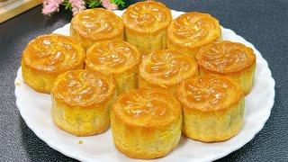 The Easiest and Most Delicious Mooncake Recipe : No Syrup or Lye Needed ! #自制月餅 美食 chinese food