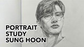 Drawing Sung Hoon ️ Portrait Study | kaorumap