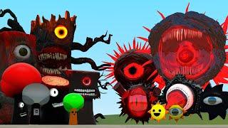 All Phase Of Horror Mr Tree Sprunki Vs All Phase Of Horror Mr Sun Sprunki In Garry's Mod