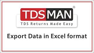 Export Data in Excel format