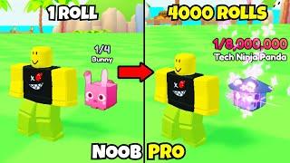 0 Roll to 100000 Rolls in Pets Go Noob to Pro!