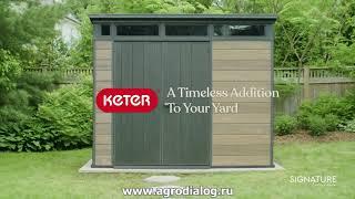 Древесно-пластиковый композитный сарай Keter Signature Pent 9x7 Walnut