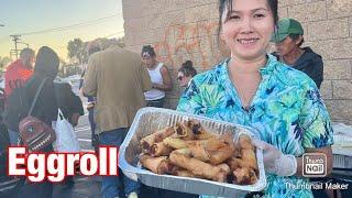 Cooking Huge Eggrolls For The Homeless  People !