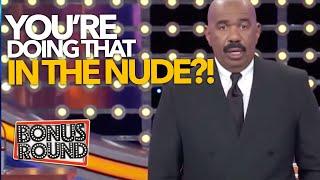 IN THE NUDE! Best NUDE Questions & ANSWERS On Family Feud With Steve Harvey