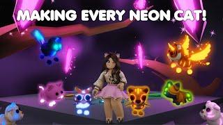 Making EVERY NEON CAT & TIGER BUT THEY RAN AWAY  30 NEONS! in Adopt me!