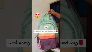 unboxing my new school bag #shorts #schoolbag #backtoschool