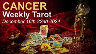 CANCER WEEKLY TAROT READING "REASONS TO CELEBRATE" December 16th to 22nd 2024 #weeklytarotreading