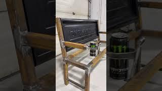 Building a bench! #chevrolet #tailgate