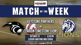 District 9 Class 1A Volleyball Semifinals: Keystone at Clarion-Limestone