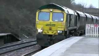 (HD) Freightliner 66597 on the Coal passing Conisborough | 31/12/12