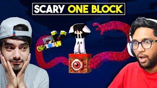 Minecraft, But Stuck on One Scary Block with YesSmartyPie