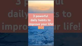 Kickstart 2025 with these 3 powerful daily habits to improve your life!  Let’s grow together.