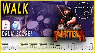 Walk - Pantera | DRUM SCORE Sheet Music Play-Along | DRUMSCRIBE