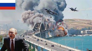 1 minute ago, a Ukrainian F-16 fighter jet dropped an 8 ton bomb on the Crimean bridge