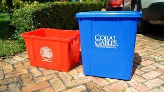 New and improved recycling bins for the City of Coral Gables