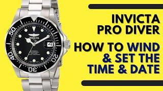 How to Wind & Set the Time and Date on an Invicta Pro Diver Automatic Watch