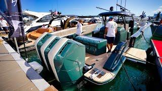 Miami Boat Show 2023 Docks ! Craziness and Complete Walk Through !