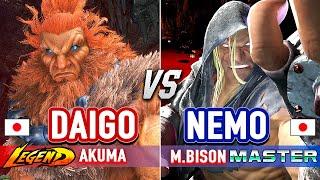 SF6  DAIGO (Akuma) vs NEMO (M.Bison)  Street Fighter 6 High Level Gameplay