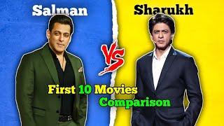 Salman Khan  Sharukh Khan First 15 Movies Comparison 