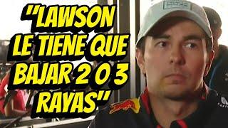 CHECO PEREZ FURIOSO ENVÍA MENSAJE A LIAM LAWSON - GP MEXICO 2024