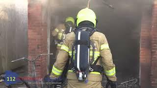 Felle uitslaande brand in garagebox op de Eisenhowerstraat in Doetinchem