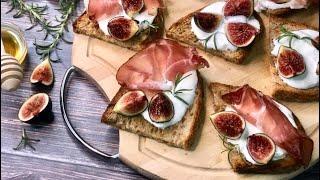 BRUSCHETTE CON FICHI E SPECK, Antipasto ricetta facile e  veloce