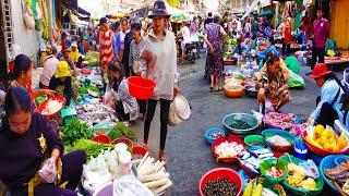 Food Rural TV, Amazing food market scenes, walk around food market in Cambodian