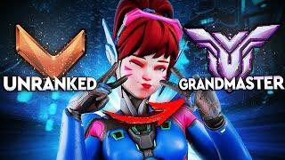 EDUCATIONAL DVA Unranked to GM (91% WINRATE) | (DVA ONLY GAMEPLAY) The movie | Overwatch 2