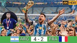 ARGENTINA 4-2 FRANCE FINAL  WORLD CUP QATAR 2022 CRAZY MATCH Extended Highlights Goals 4k Ultra HD