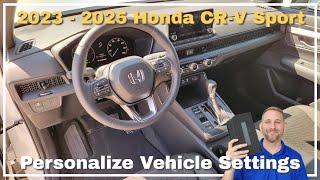 2023 2024 2025 Honda CR-V Sport Hybrid Vehicle Settings