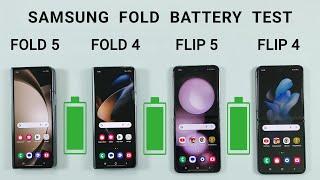 Samsung Z Fold 5 vs Z Fold 4 vs Z Flip 5 vs Z Flip 4 Battery Drain Test | BATTERY TEST