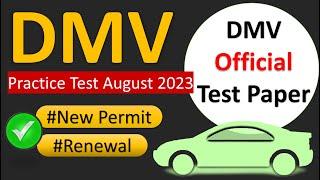 DMV Written Test August 2023 For New Permit and Seniors Renewal - Official Knowledge Test