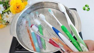 Boil an old toothbrush for 3 minutes, you will not believe the incredible results. Home decor idea