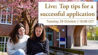 Top tips for a successful application for degree studies at Lund University