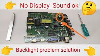 No display sounds ok ///  Backlight problem solution///led board voltage Diteall