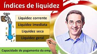 49 - Índices de liquidez. Liquidez corrente. Liquidez seca. Liquidez imediata. Liquidez geral