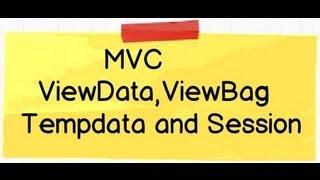 MVC Video :- Difference between viewdata,viewbag,tempdata and session.(MVC Interview questions)