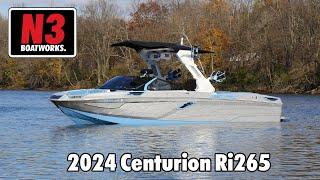 2024 Centurion Ri265 - Silver/Mist Blue - On Water || N3 Boatworks