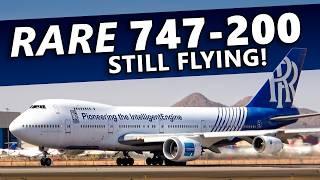 RARE 747-200 STILL FLYING! Rolls-Royce 747 Testbed Takeoff from Tucson (4K)