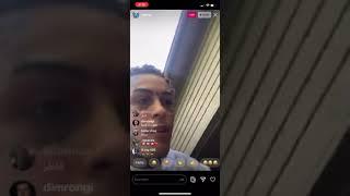 Lil skies riding a dirt bike with baby ki on Instagram live